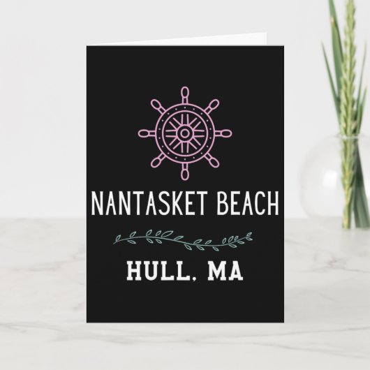Carte Plage de Nantasket Hull tendance Machusetts Vacanc (Devant)