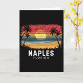 Carte Plage de Naples Floride Surfboard Beach (Fleur jaune)