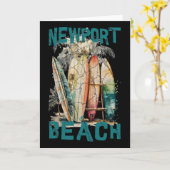 Carte plage de Newport Beach _2 (Fleur jaune)