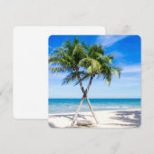 Carte Plage De Palmier De Paradis Tropical Destiny'S (Devant / Derrière)