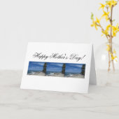 Carte Plage de palmier ; Le jour de mère heureux (Fleur jaune)