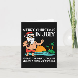 Carte Plage de Santa Joyeux Noël en juillet Oubliez le l
