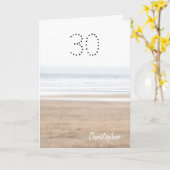 Carte Plage de surf de 30e anniversaire (Fleur jaune)