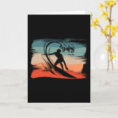 Carte Plage de surf surfeur planche de surf (Fleur jaune)