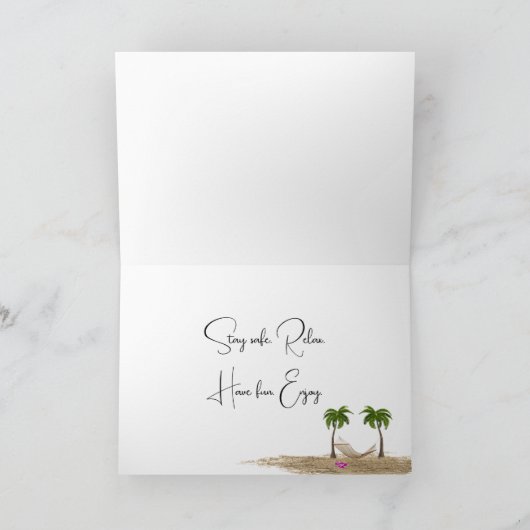 Carte Plage de vacances tropicale (Intérieur)