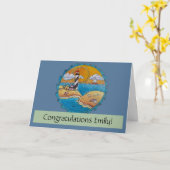 Carte Plage d'été amusant soleil bord de mer côte (Fleur jaune)