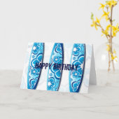 Carte Plage d'été Plage d'été Joyeux anniversaire (Fleur jaune)