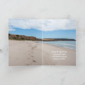 Carte Plage d'océan avec empreintes dans le sable Sympat (Intérieur)