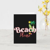 Carte Plage drôle de vacances d'été graphique mignon bor (Fleur jaune)