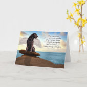 Carte Plage d'un chien Angel Wings (Fleur jaune)