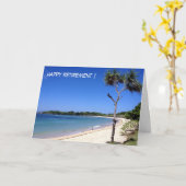 Carte plage ensoleillée se retirer (Fleur jaune)