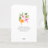 Carte Plage florale tropicale Célébration de la vie (Dos)