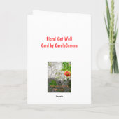 Carte Plage Flower Get Well Card (Dos)