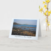 Carte Plage fossile de côte, Congrats sur votre nouveau (Fleur jaune)