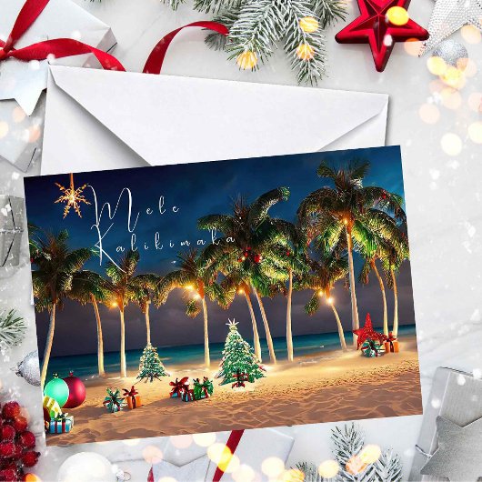 Carte Plage Hawaiian Mele Kalikimaka