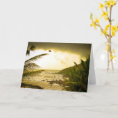 Carte Plage nuageuse de Goa (Fleur jaune)