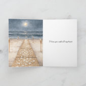 Carte Plage Océan Amour Soir Enchanté (Intérieur)