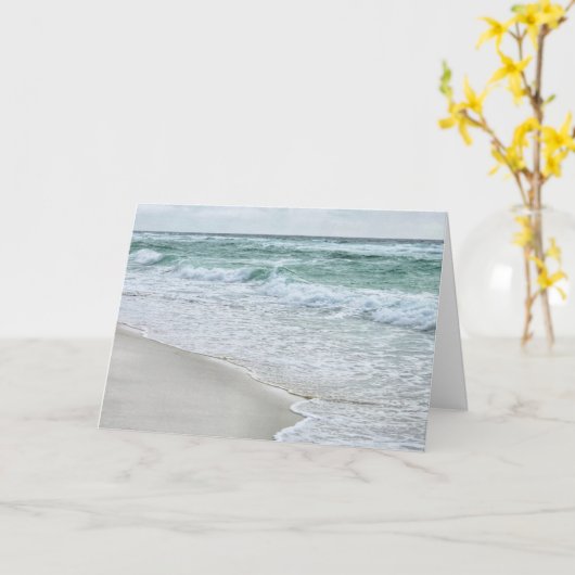 Carte Plage paisible (Fleur jaune)