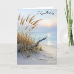 Carte Plage paisible Matin Anniversaire