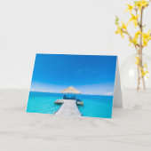 Carte Plage Paradise | Station tropicale, Maldives (Fleur jaune)