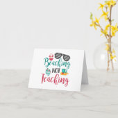 Carte Plage Pas Enseigner Drôle Enseignant Vacatio D'Été (Fleur jaune)