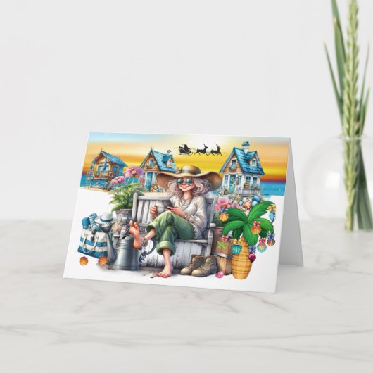 Carte PLAGE Personnel, Entreprise, Immobilier Noël (Devant)