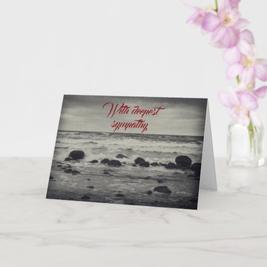 Carte Plage pierreuse - Avec profonde sympathie (Orchidée)