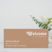 Carte Plage Retro | En-tête du graphique de sièges Brown (Debout devant)