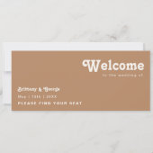 Carte Plage Retro | En-tête du graphique de sièges Brown (Devant)