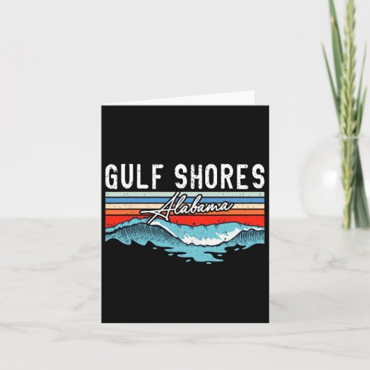 Carte Plage Retro Gulf Shores Beach Alabama Plage de Sur (Devant)