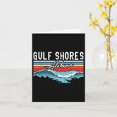 Carte Plage Retro Gulf Shores Beach Alabama Plage de Sur (Fleur jaune)