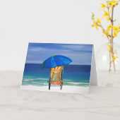 Carte Plage Sandy Paws Chien (Fleur jaune)