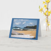 Carte Plage secrète Kauai Hawaï (Fleur jaune)