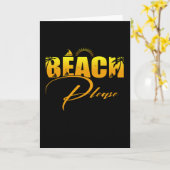Carte Plage s'il vous plaît (Fleur jaune)