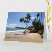 Carte plage solitaire gros (Fleur jaune)