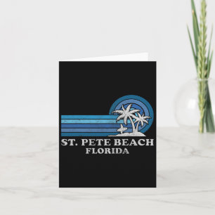 Carte Plage St. Pete Floride Famille Vintage Été Vacance