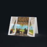 Carte Plage Sun Fun Tropics Magique Anniversaire<br><div class="desc">Sur la plage pour votre carte d'anniversaire — votre esprit fait sa propre magie.</div>