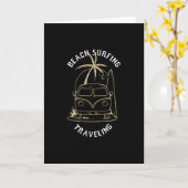 Carte Plage surf (Fleur jaune)