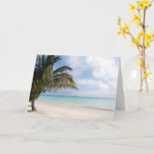 Carte Plage tropicale (Fleur jaune)