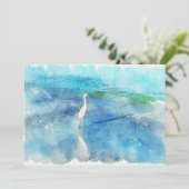 Carte Plage tropicale à Turquoise Aqua Turquoise Blue (Debout devant)