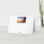 Carte Plage tropicale Coucher de soleil sur l'île de Tah (Dos)