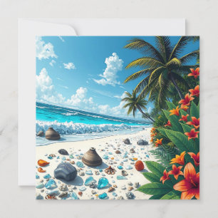 Carte Plage Tropicale Jolie Non personnalisé
