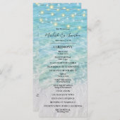 Carte Plage tropicale Mariage à cordes en bord de mer (Devant / Derrière)