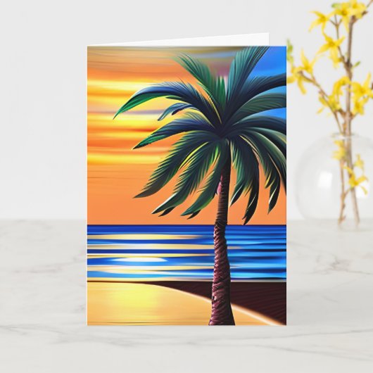 Carte Plage tropicale | Vous avez manqué (Fleur jaune)