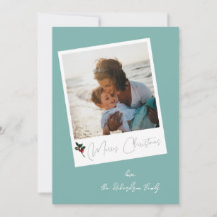 Carte Plage verte Instantané Joyeux Noël