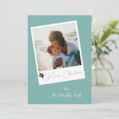 Carte Plage verte Instantané Joyeux Noël (Debout devant)