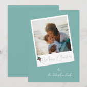 Carte Plage verte Instantané Joyeux Noël (Devant / Derrière)