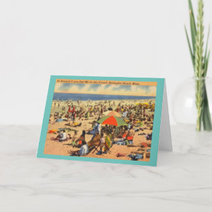 Carte Plage vintage de Nantasket, Massachusetts