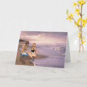 Carte Plage, vous m'épouserez (Fleur jaune)