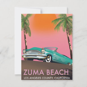 Carte Plage Zuma Comté de Los Angeles Californie